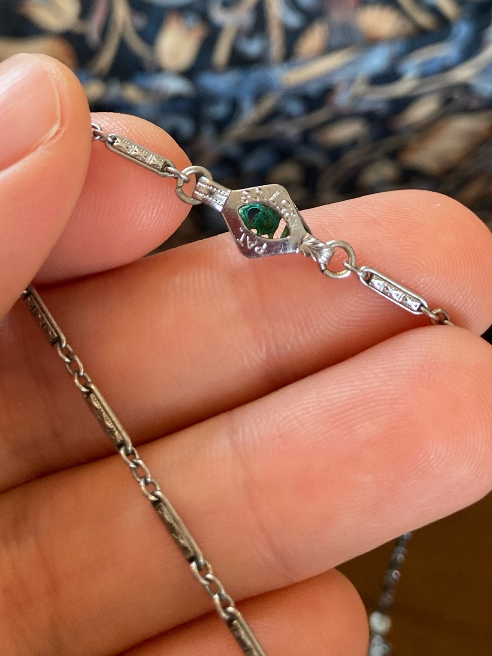 Antique Edwardian Choker Paste Aquamarine Blue Lavaliere Necklace “xxx” Motifs - Picture 9 of 16